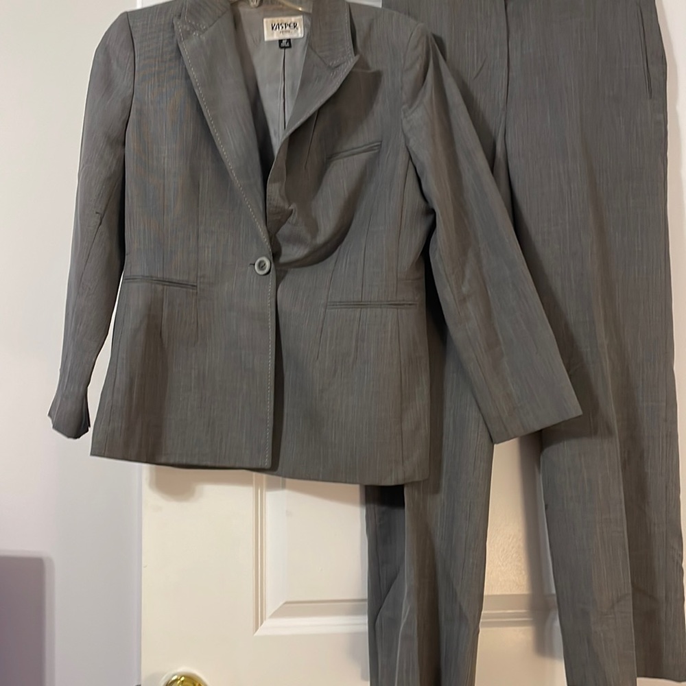 Gray Blazer and Pant Suit